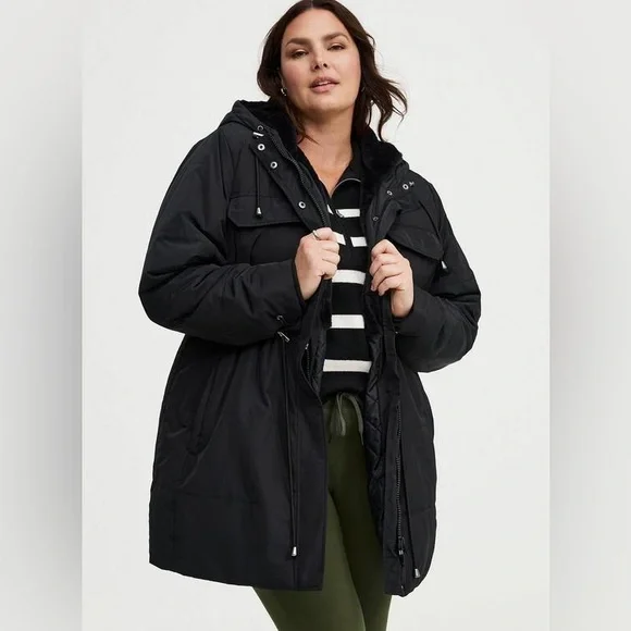 Torrid - Fur-Lined Puffer Jacket - Picture 2 of 15